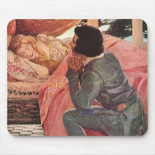 Vintages Schlafen Schönheit von Jessie Willcox Smi Mousepad (Vorne)