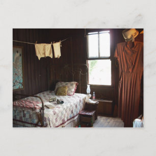 Vintages Schlafzimmer Postkarte