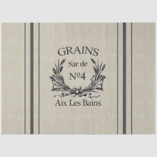 Vintages Schleifkorn-Sackpapier 20' x 30" Seidenpapier (Vorderseite)