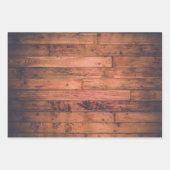 Vintages Schleifpapier aus geschältem Holz Geschenkpapier Set (Vorderseite)