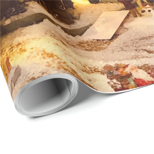 Vintages Schleifpapier Geschenkpapier (Rolleneckpunkt)