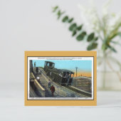 Vintages Schleppgerät mit Elektromuschel Panamakan Postkarte (Stehend Vorderseite)