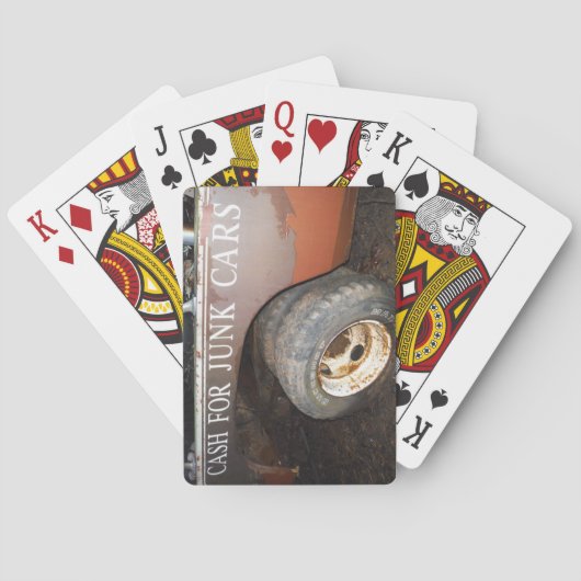 Vintages Schleppseil-LKW-Bargeld für Kram Spielkarten (Rückseite)