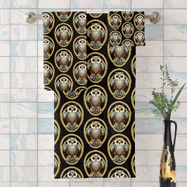 Vintages Schliffmotiv - Art Deco - Name hinzufügen Badhandtuch Set