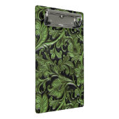 Vintages schlinggrün bearbeitetes Leder Mini Klemmbrett (Schrägansicht)