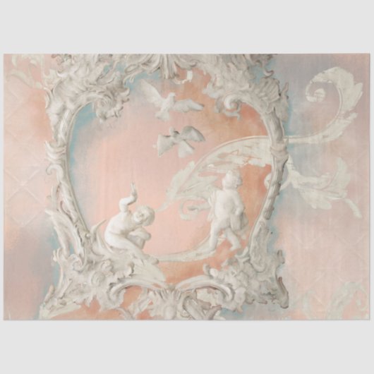 Vintages Schloss Barock Rokoko Schloss Augustusbur Seidenpapier (Vorderseite)