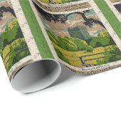 Vintages Schloss Blarney Geschenkpapier (Rolleneckpunkt)