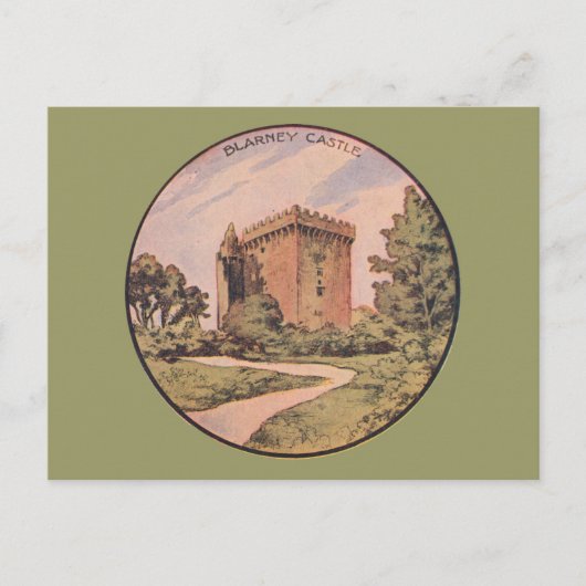 Vintages Schloss Blarney Postkarte (Vorderseite)