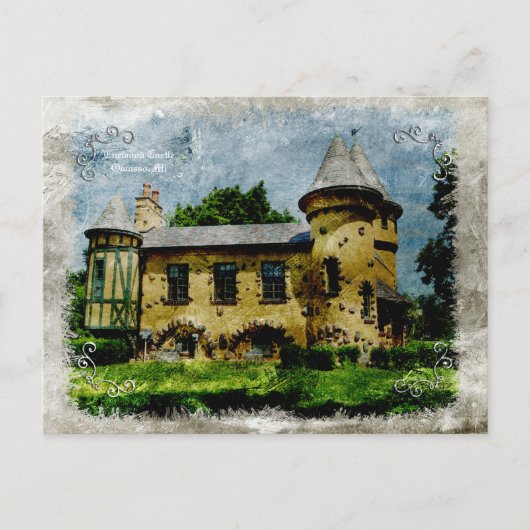 Vintages Schloss Curwood Postkarte (Vorderseite)