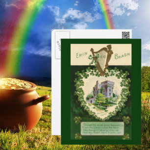 Vintages Schloss St. Patrick Postkarte