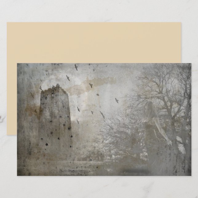 Vintages Schlosspapier (Vorne/Hinten)