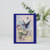 Vintages Schlucken Print Postcard Postkarte (Stehend Vorderseite)