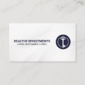 Vintages Schlüssellogo | Real Anwesen Visitenkarte (Vorderseite)