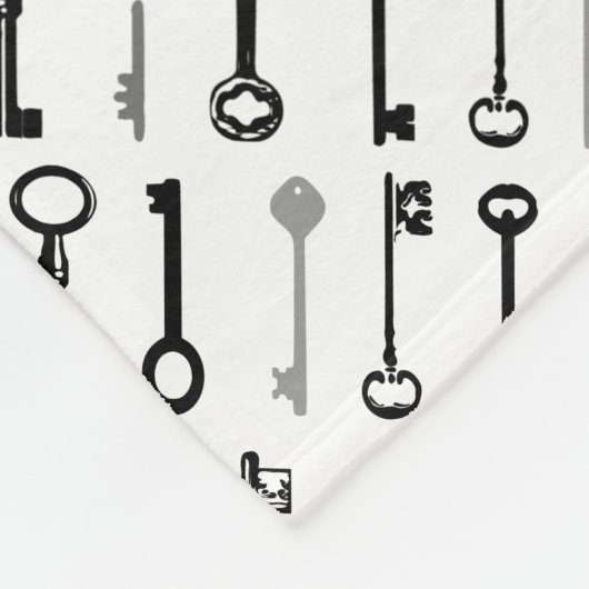 Vintages Schlüsselmuster Fleecedecke (Ecke)