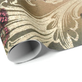 Vintages Schmetterlings-Rolle Decoupage Geschenkpapier (Rolleneckpunkt)