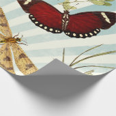 Vintages Schmetterlings-Verpackungs-Papier Geschenkpapier (Ecke)