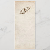Vintages Schmetterlingsmenü Menükarte (Rückseite)