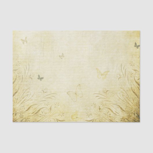 Vintages Schmetterlingspapier Seidenpapier (Vorderseite)
