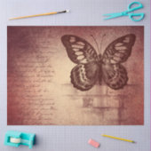 Vintages Schmetterlingspapier Seidenpapier (Basteln)