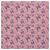 Vintages Schmetterlingsrosa Blumenmuster Stoff (Muster)
