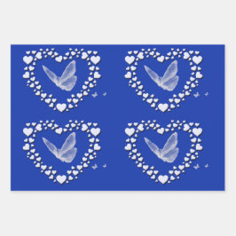 Vintages Schmetterlingsverpackungspapier Set 3 Geschenkpapier Set