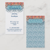 Vintages Schmuck-Geschäfts-Karten-büscheliges Visitenkarte (Vorne/Hinten)