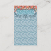 Vintages Schmuck-Geschäfts-Karten-büscheliges Visitenkarte (Rückseite)