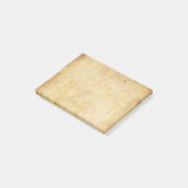 Vintages schmutziges Pergamentpapier Post-it Klebezettel (angewinkelt)