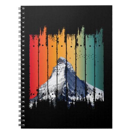 VINTAGES SCHNEE-MOUNTAIN-KLIMBER-GESCHENK NOTIZBLOCK (Vorderseite)