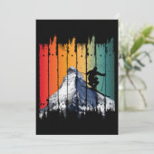 VINTAGES SCHNEE-SKIFAHRGIFT EINLADUNG (Stehend Vorderseite)