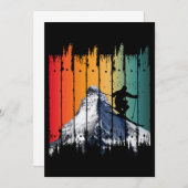 VINTAGES SCHNEE-SKIFAHRGIFT EINLADUNG (Vorne/Hinten)