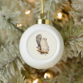 Vintages Schneeauscheln Zeichnend Keramik Kugel-Ornament