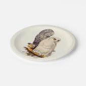 Vintages Schneeauscheln Zeichnend Pappteller (Schrägansicht)