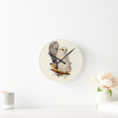 Vintages Schneeauscheln Zeichnend Runde Wanduhr (Zuhause)