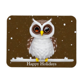 Vintages Schneeauwl Holiday Magnet