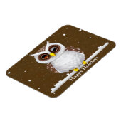 Vintages Schneeauwl Holiday Magnet (Linke Seite)