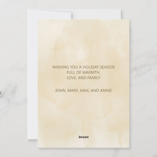 Vintages schneebedecktes Dorf Frohe Weihnachten (Rückseite)