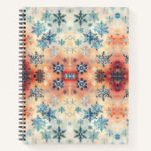 Vintages Schneeflocken-Muster - Regultes Notebook Notizblock (Vorderseite)