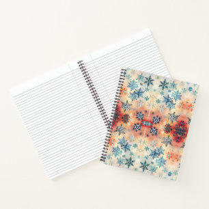 Vintages Schneeflocken-Muster - Regultes Notebook Notizblock