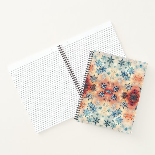 Vintages Schneeflocken-Muster - Regultes Notebook Notizblock (Innenseite)
