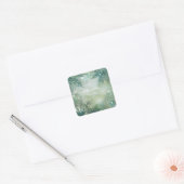 Vintages Schneeflocken Quadratischer Aufkleber (Umschlag)