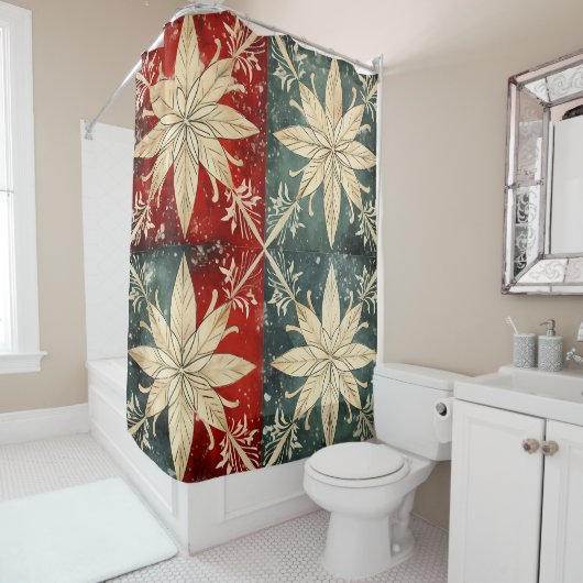 "Vintages Schneeflockenmuster" Duschvorhang (Beispiel)