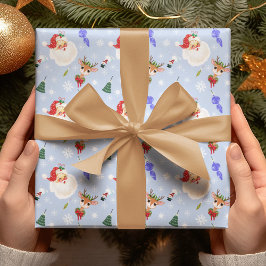 Vintages Schneeflockenmuster für den Weihnachtsman Geschenkpapier