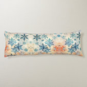 Vintages Schneeflockenmuster - Karosseriebild Seitenschläferkissen (Rückseite)