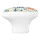 Vintages Schneeflockenmuster - Keramik Knock Keramikknauf (Seitenansicht)