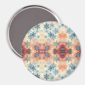 Vintages Schneeflockenmuster Magnet (Vorderseite/Rückseite)