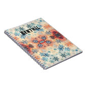 Vintages Schneeflockenmuster - Notebook Notizblock (Rechte Seite)