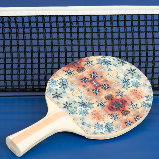 Vintages Schneeflockenmuster - Ping Pong Paddle Tischtennis Schläger (InSitu)