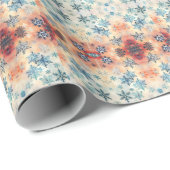Vintages Schneeflockenmuster - Schleifpapier Geschenkpapier (Rolleneckpunkt)
