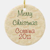 Vintages Schneemann-Ornament Keramikornament (Hinten)